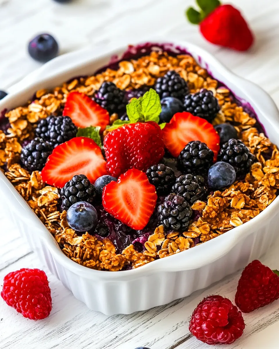 Easy Berry Baked Oatmeal recipe photo