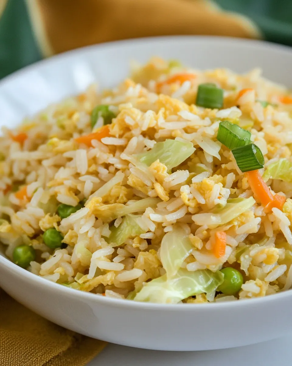 Easy Cabbage Fried Rice Recipe shot
