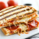 Homemade Cheesy Pizza Panini photo