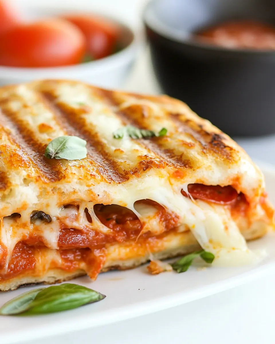 Easy Cheesy Pizza Panini recipe photo