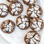Homemade Chocolate Crinkle Cookies photo
