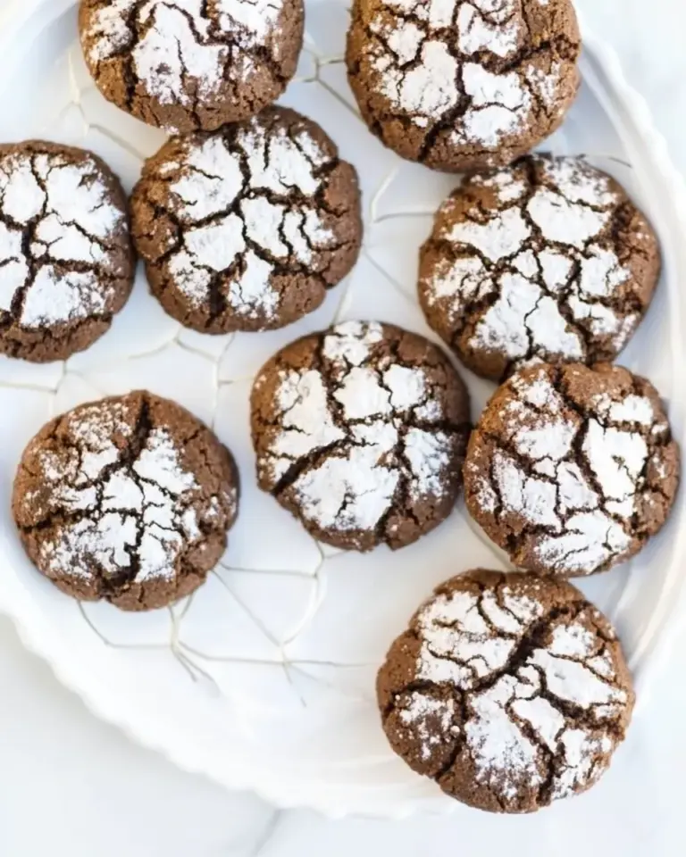 Homemade Chocolate Crinkle Cookies photo