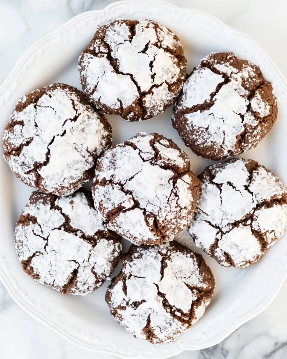 Classic Chocolate Crinkle Cookies image