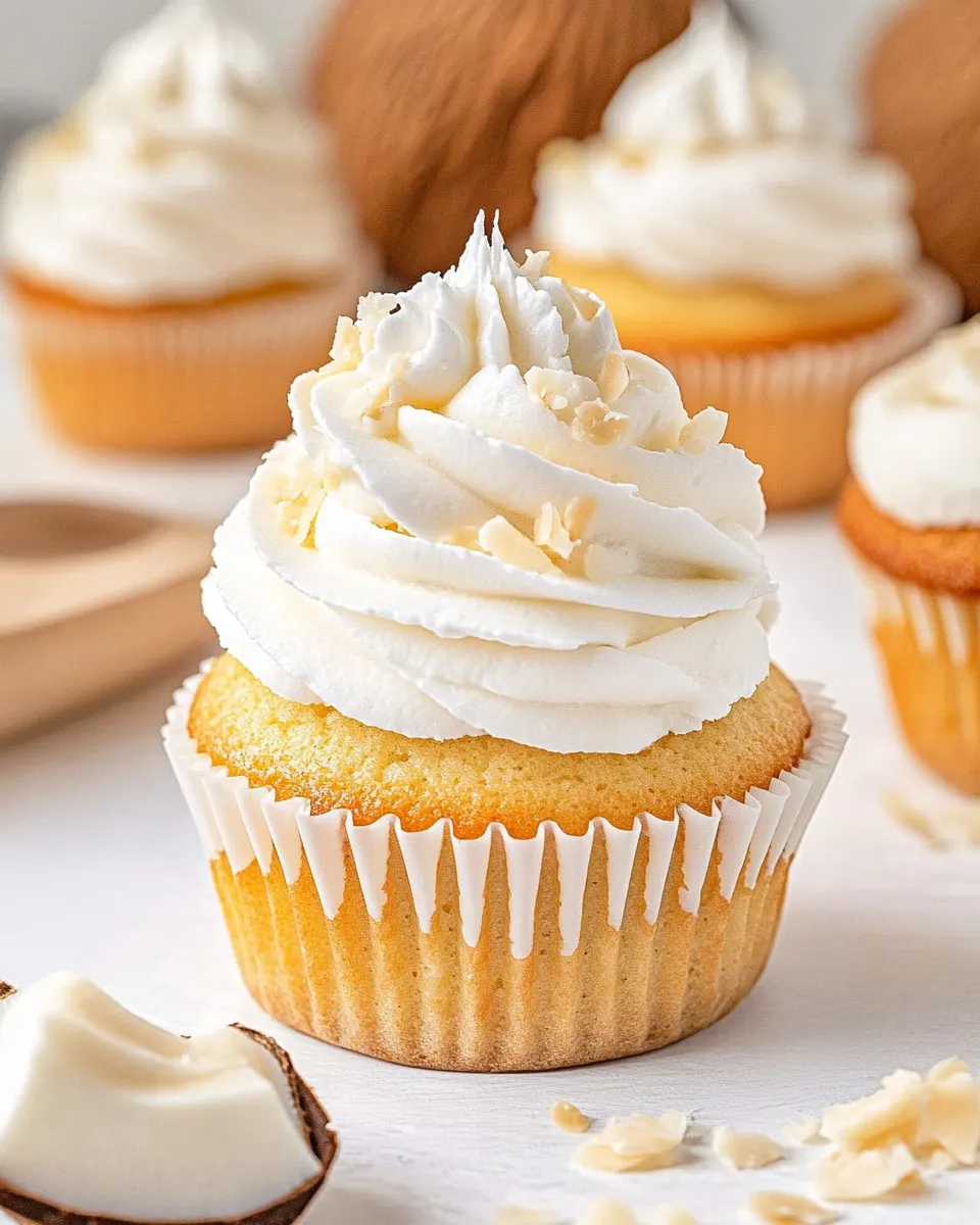 Homemade Coconut Cupcakes photo