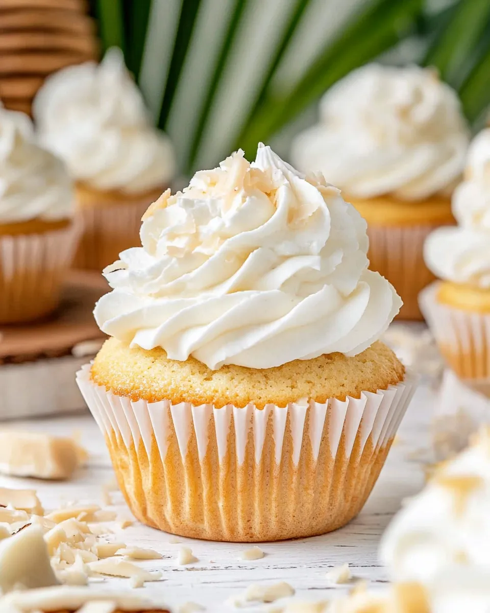 Delicious Coconut Cupcakes shot