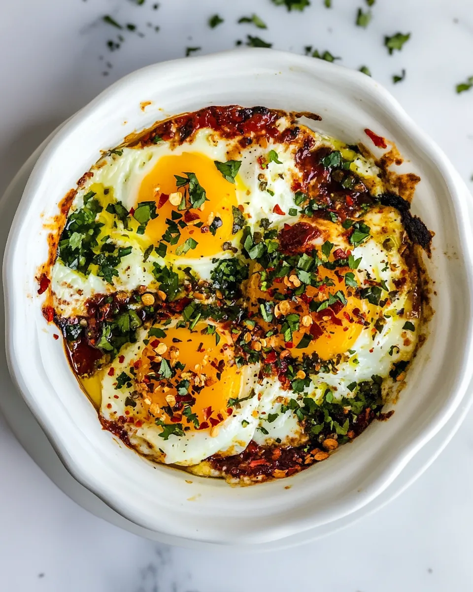Quick Dads Easy Cheesy Eggs with Chili Butter. recipe image