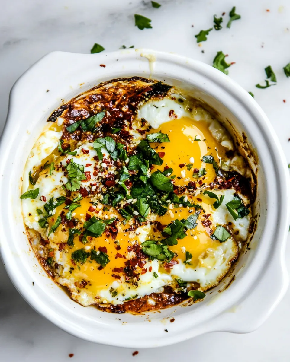 Simple Dads Easy Cheesy Eggs with Chili Butter. food shot