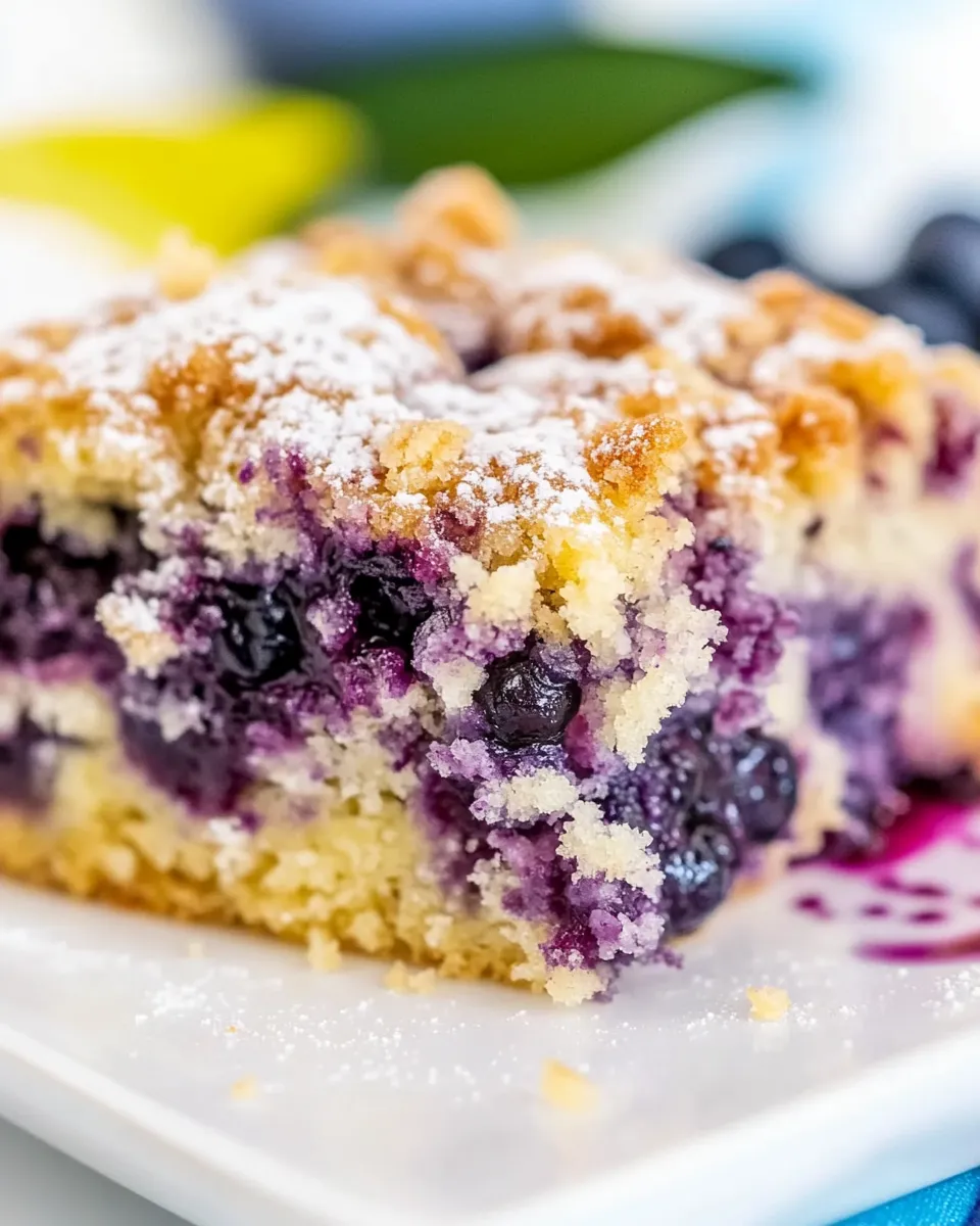 Quick Easy Blueberry Pie Coffee Cake shot