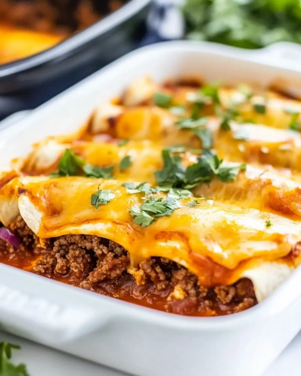 Homemade Easy Ground Beef Enchiladas photo