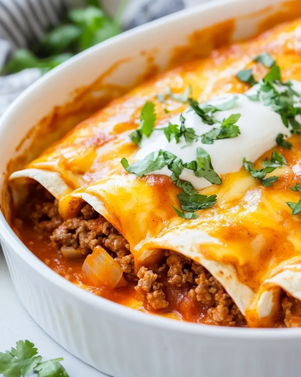 Classic Easy Ground Beef Enchiladas image