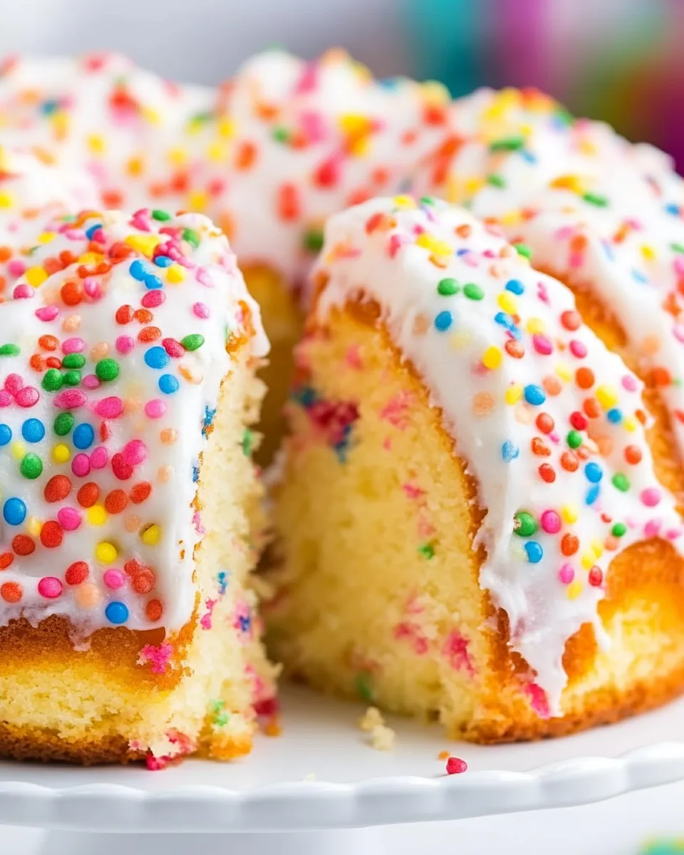 Tasty Easy Homemade FUNFETTI-Inspired Bundt Cake shot