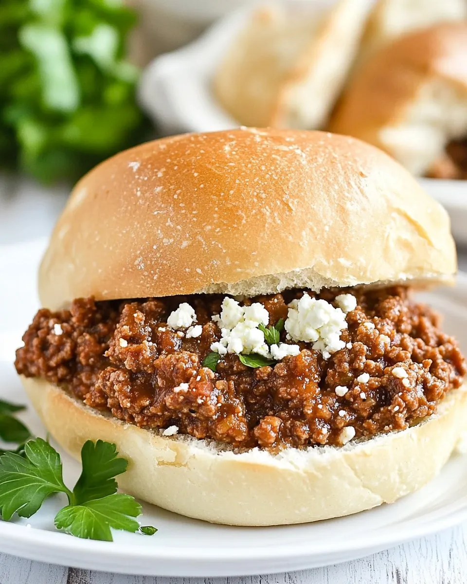 Homemade Greek Sloppy Joes photo