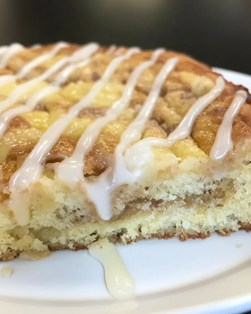 Delicious Honey Bun Cake food shot