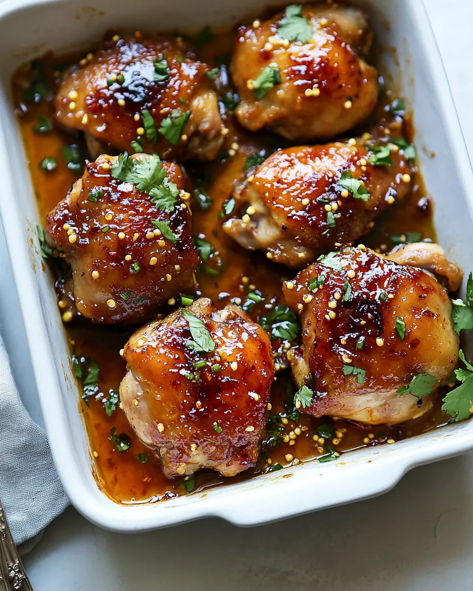 Homemade Honey Sriracha Chicken Thighs recipe image