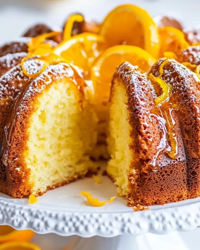 Homemade Lemon Orange Cake with Lemon Honey Glaze photo
