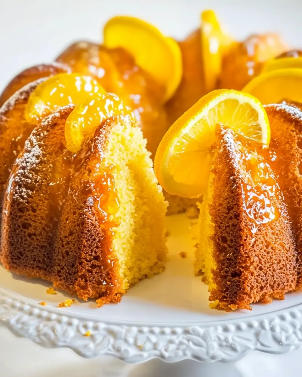 Quick Lemon Orange Cake with Lemon Honey Glaze recipe photo