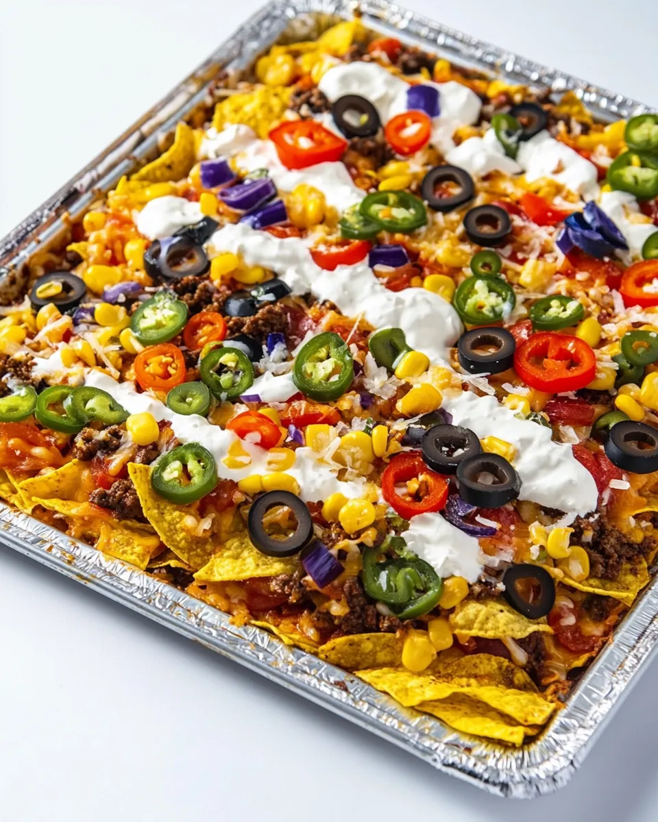 Easy Loaded Sheet Pan Nachos recipe photo