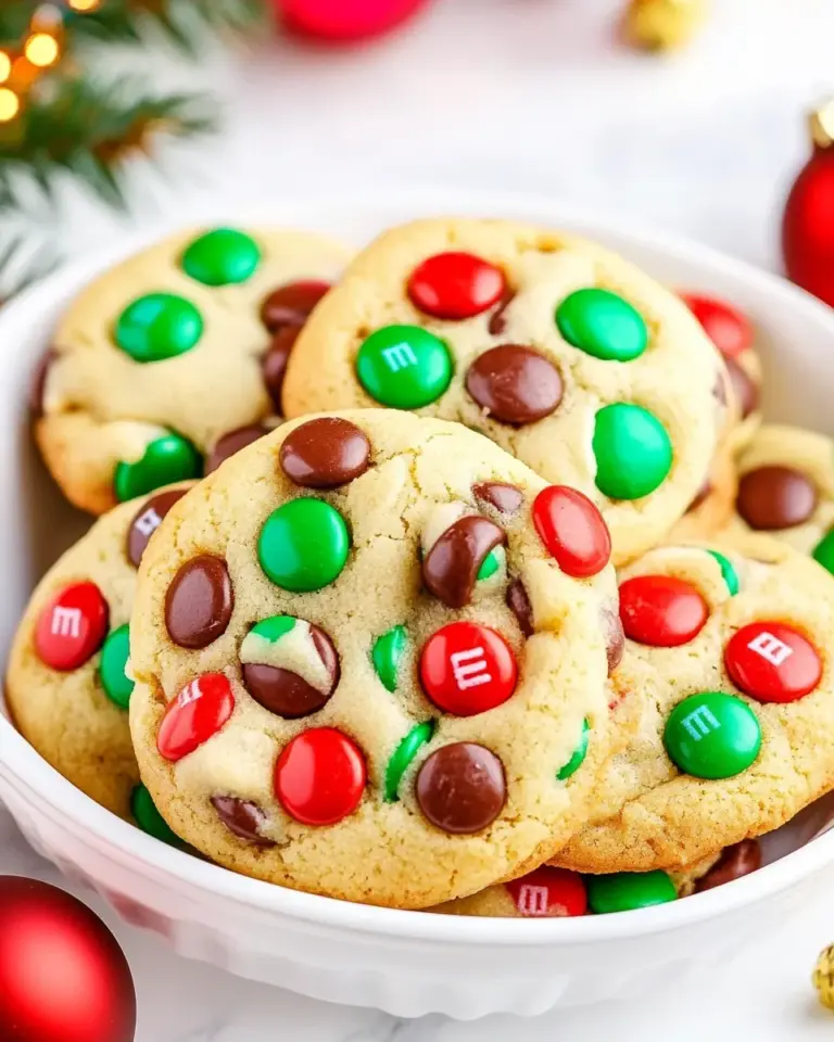 Homemade M&M Christmas Cookies photo