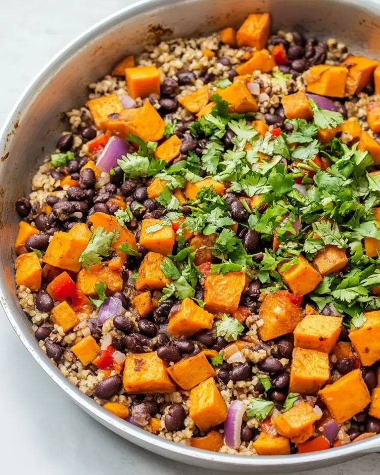 Homemade Mexican Vegan Black Bean & Sweet Potato Skillet photo