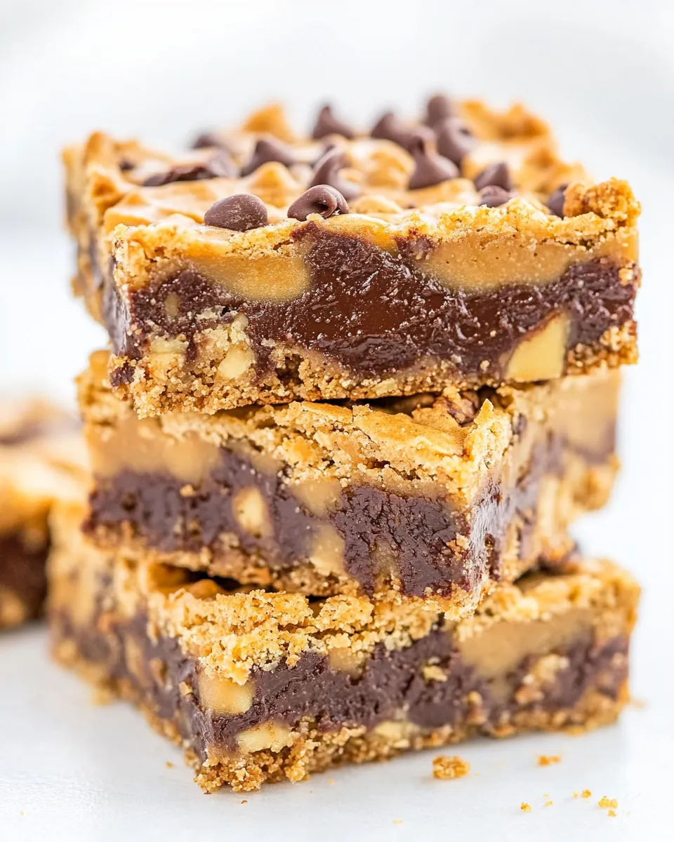 Delicious Peanut Butter Chocolate Chip Toffee Bars image
