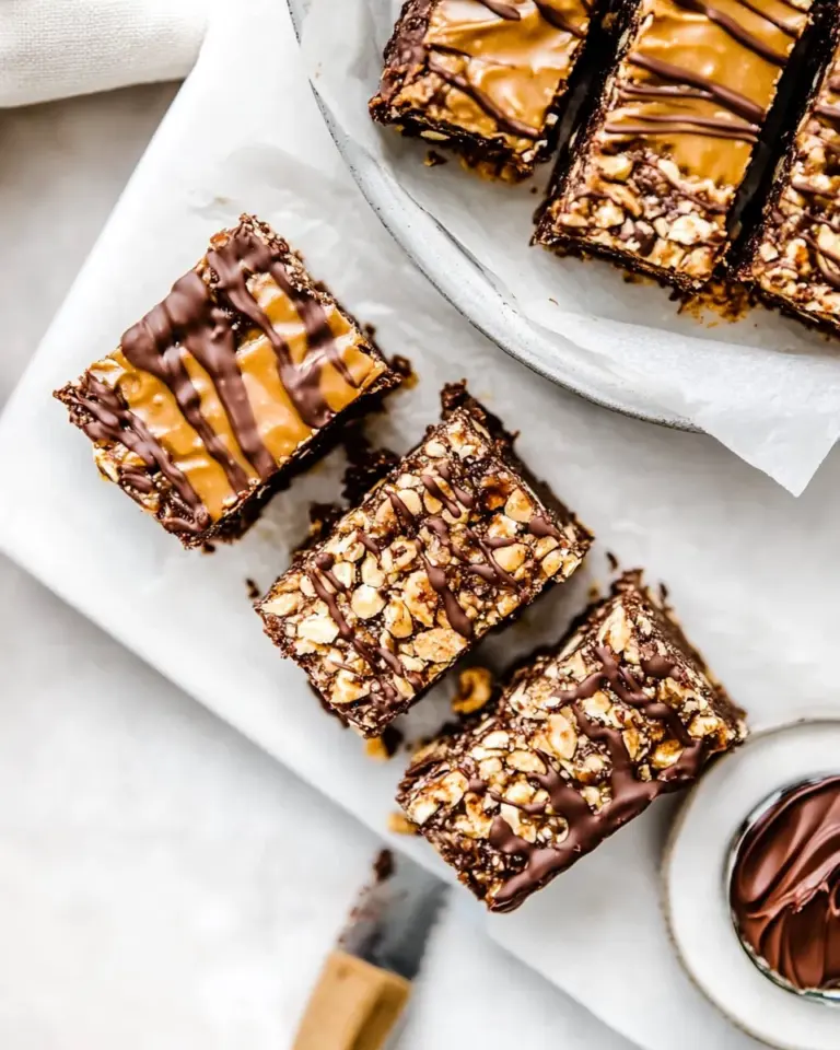 Homemade Peanut Butter Chocolate Crunch Bars photo