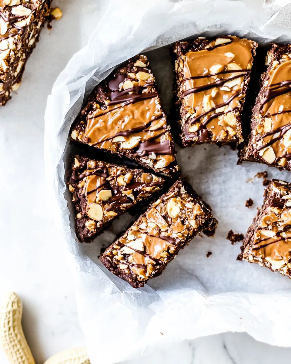 Delicious Peanut Butter Chocolate Crunch Bars shot