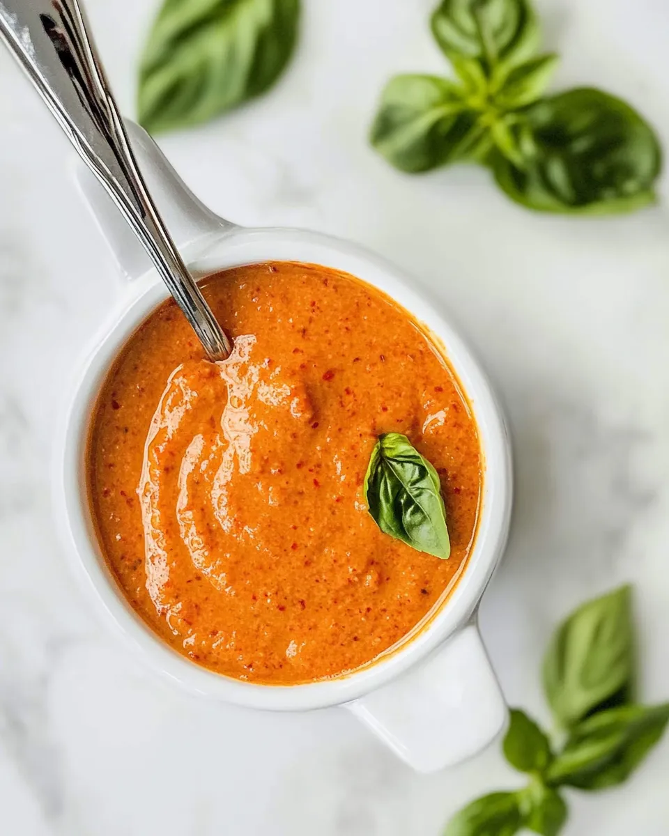 Homemade Red Pepper Coulis photo