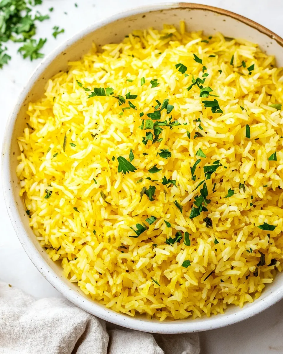 Classic Saffron Rice dish photo