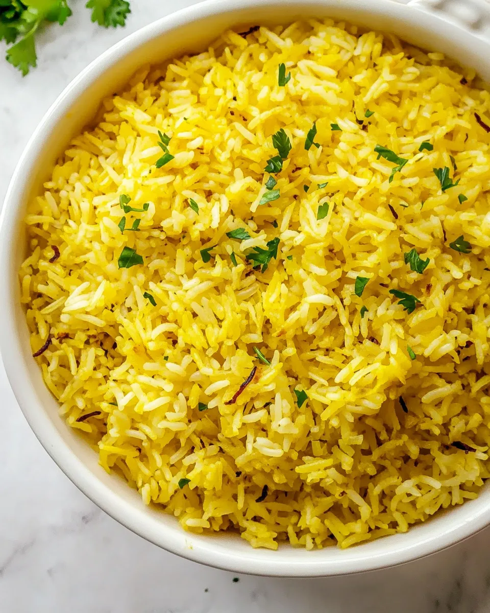 Easy Saffron Rice food shot