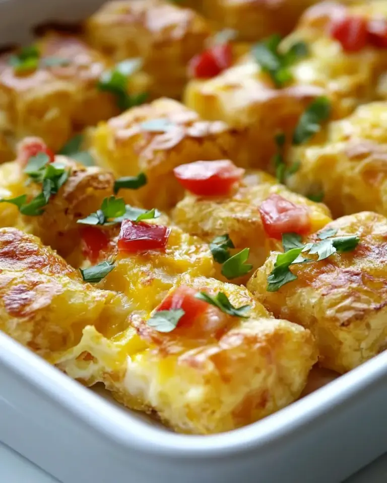Easy Southwest Tater Tot Breakfast Casserole photo