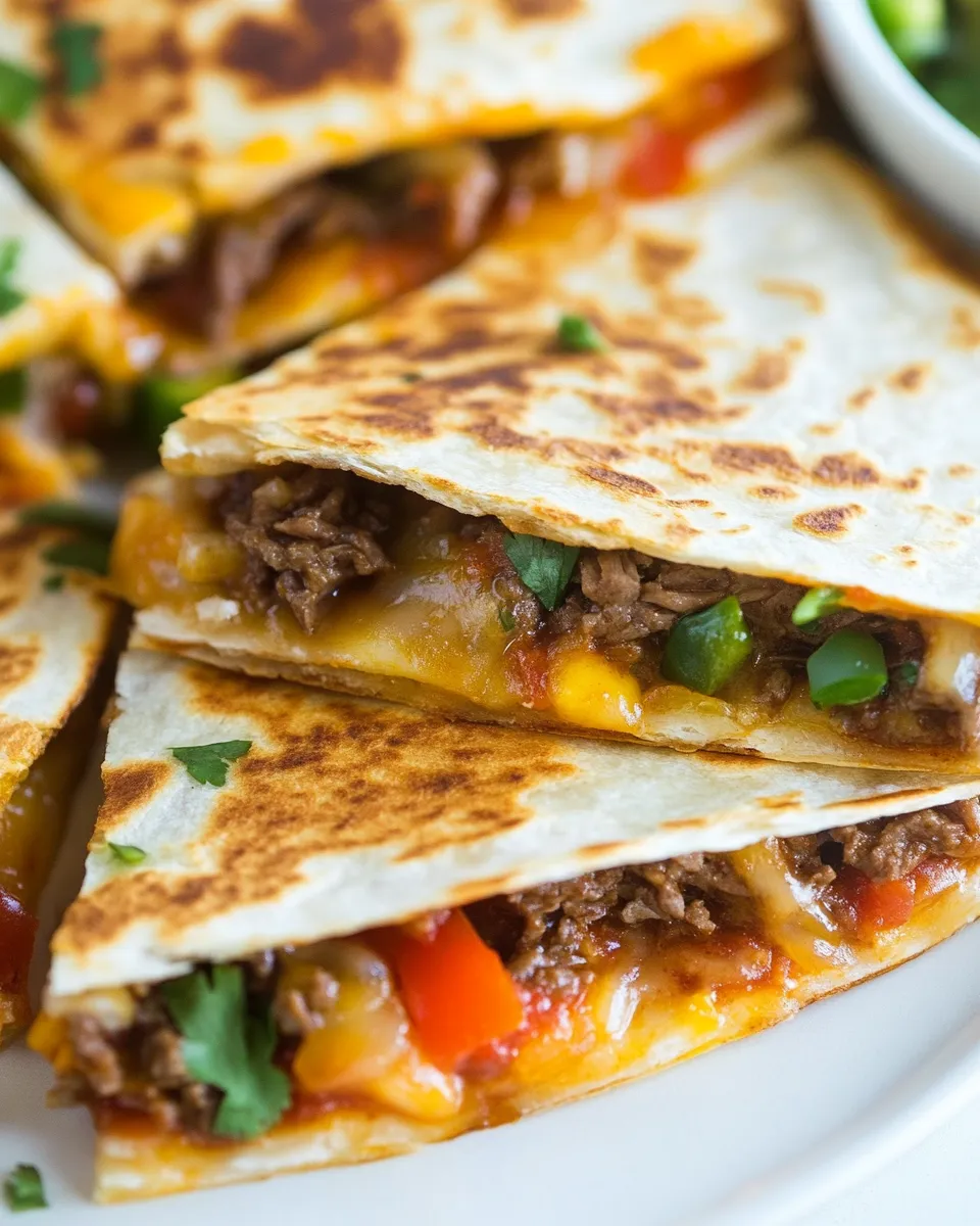 Homemade Spicy Beef Quesadillas recipe photo