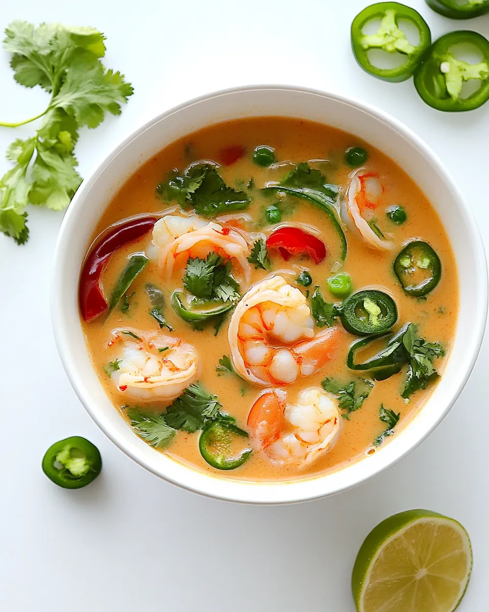 Best Thai Coconut Shrimp Soup shot