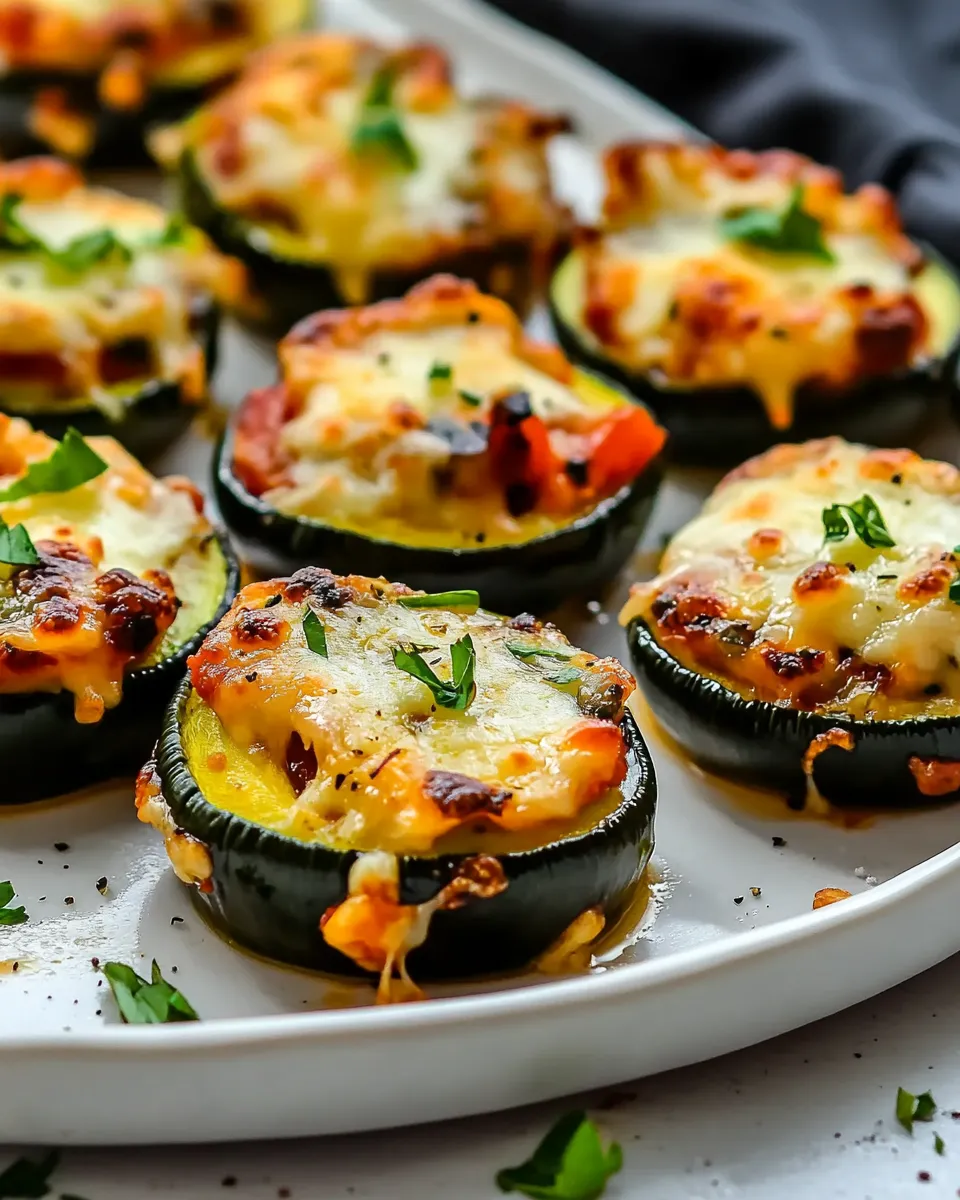 Delicious Zucchini Pizza Bites (Air Fryer Or Oven) image