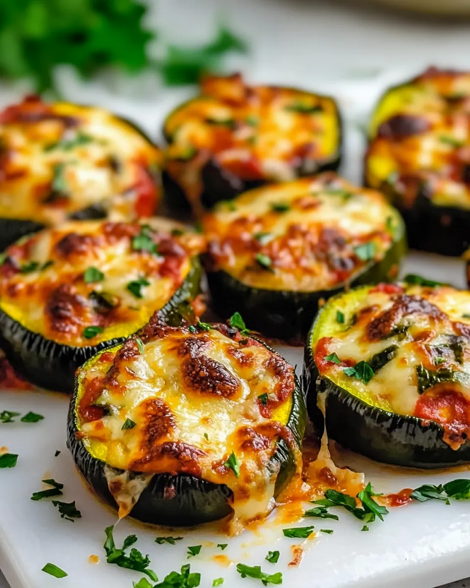 Healthy Zucchini Pizza Bites (Air Fryer Or Oven) food shot
