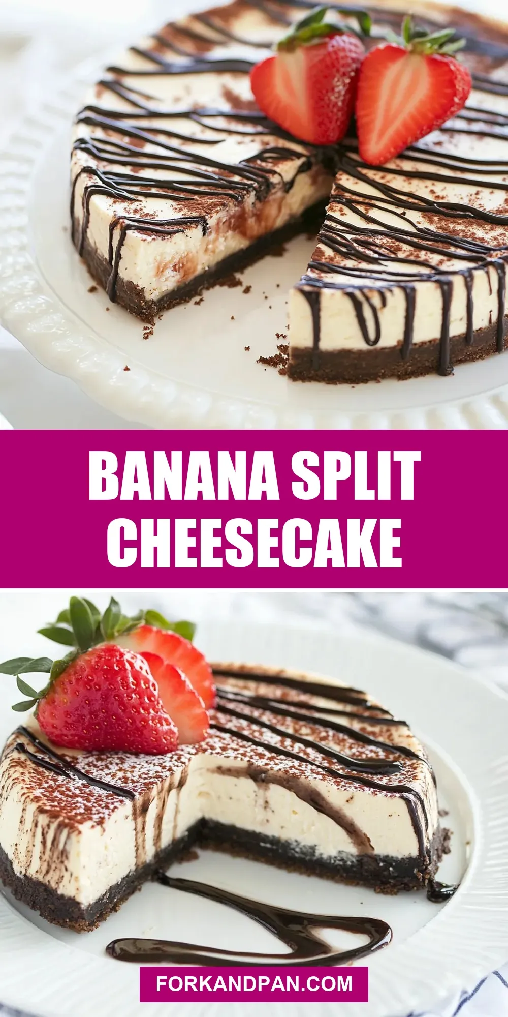 How To Make Easy Banana Split Cheesecake