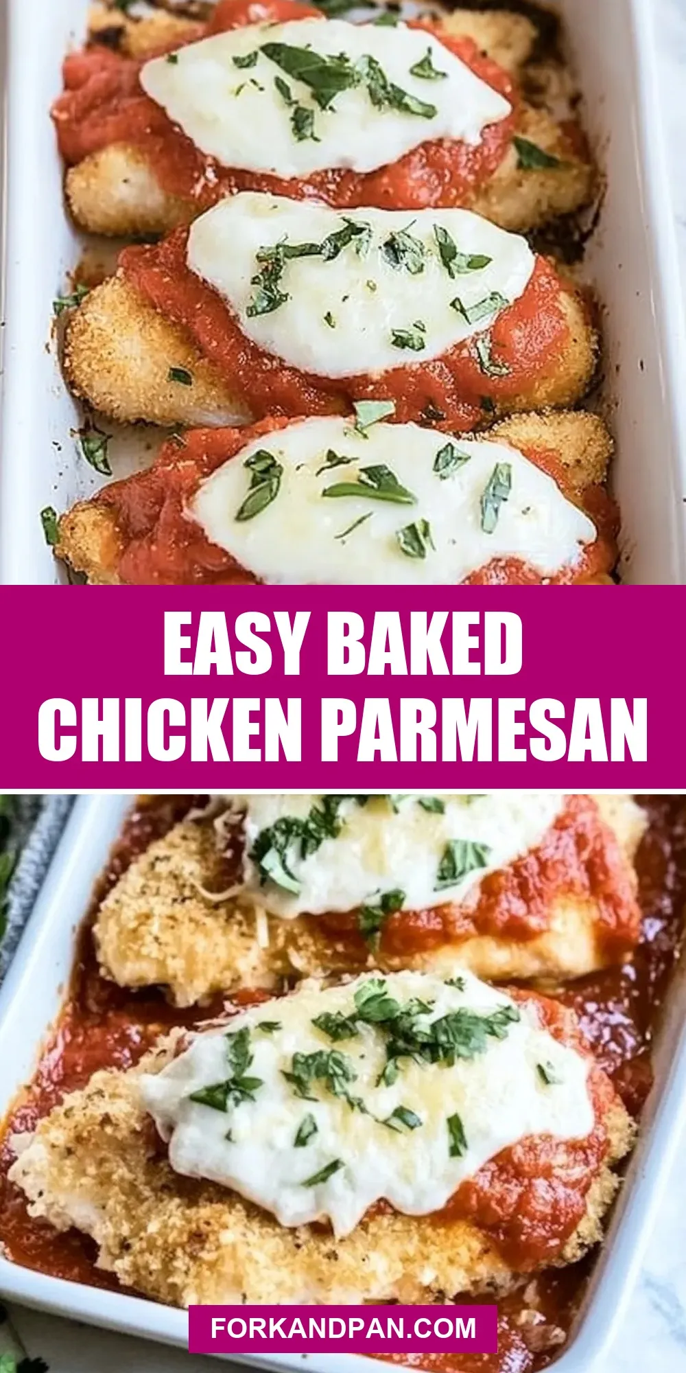 Easy Baked Chicken Parmesan (Simple & Delicious)