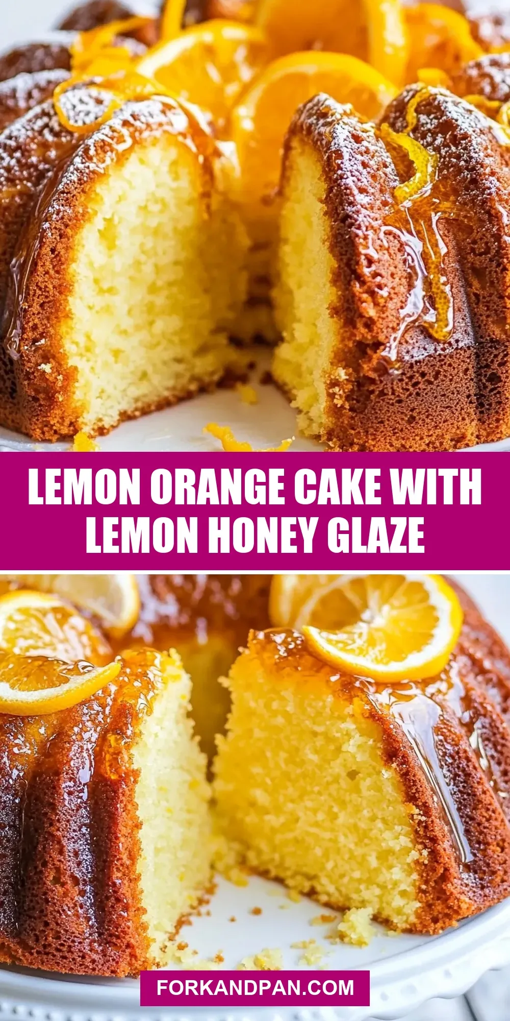 How To Make Amazing Lemon Orange Cake With Lemon Honey Glaze