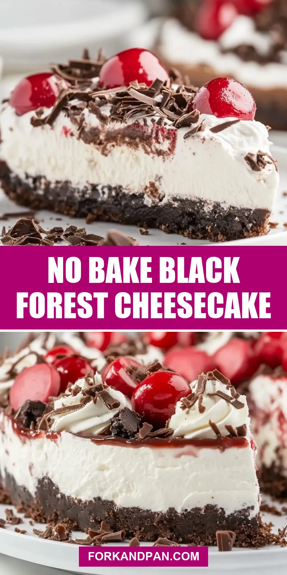No Bake Black Forest Cheesecake (Creamy & Delicious)