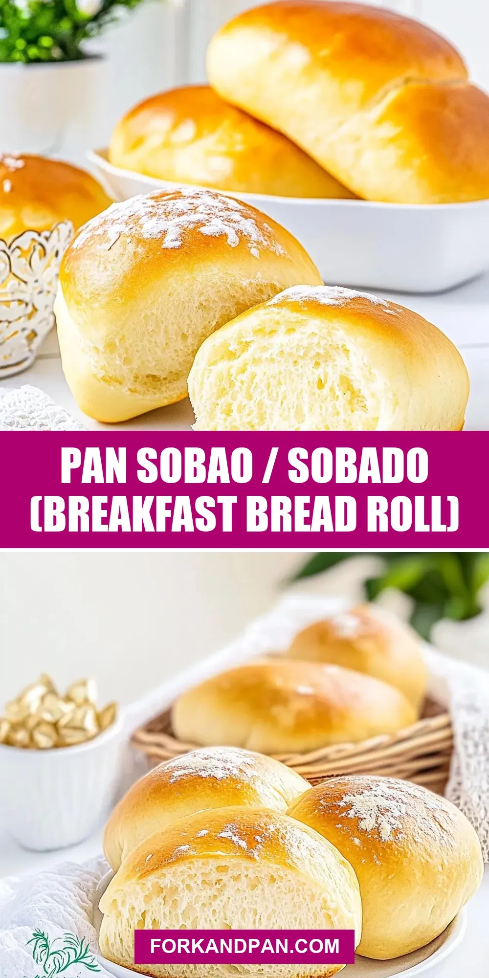 Creamy Pan Sobao / Sobado (Breakfast Bread Roll)