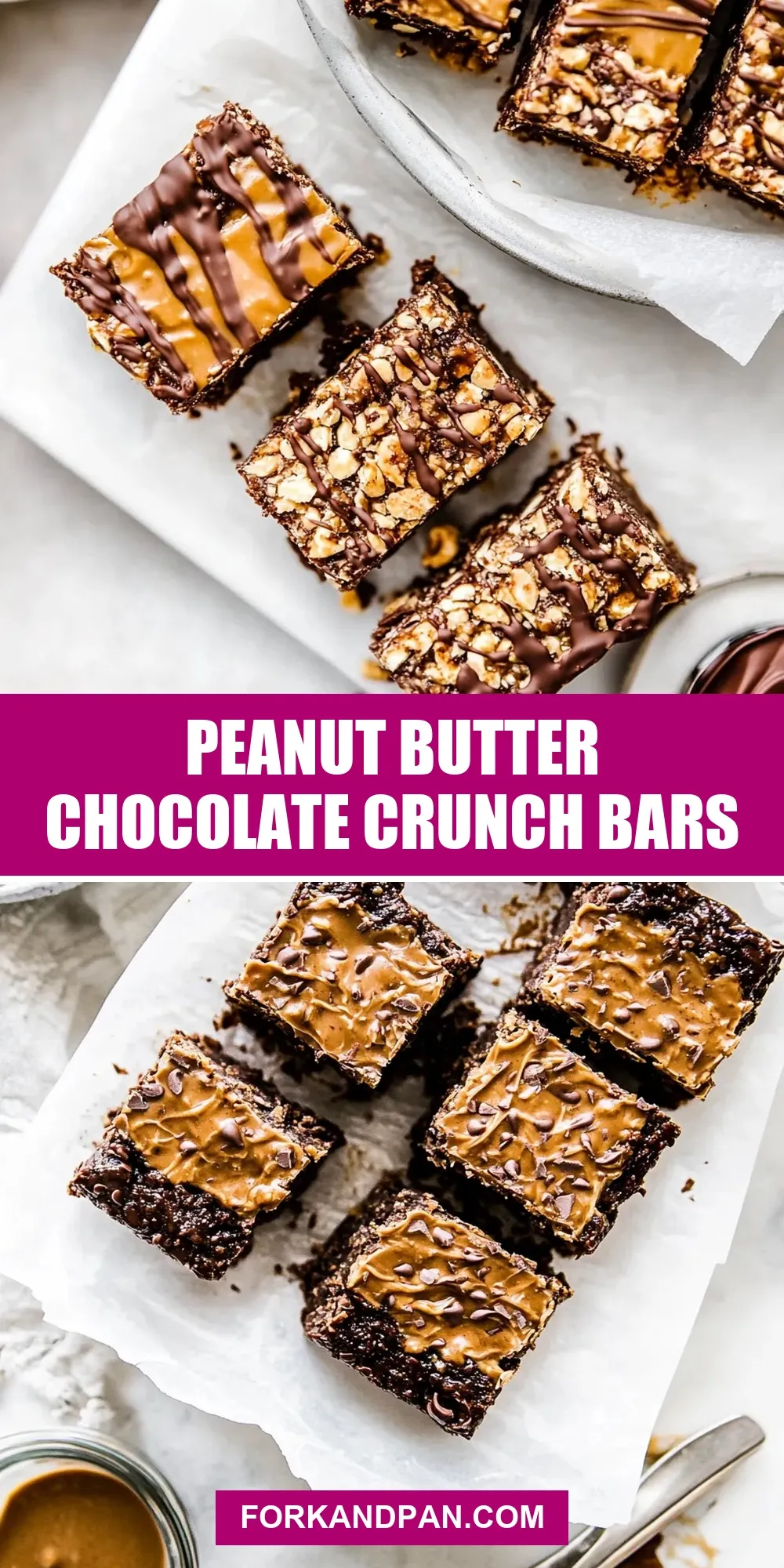 The Best Peanut Butter Chocolate Crunch Bars Ever