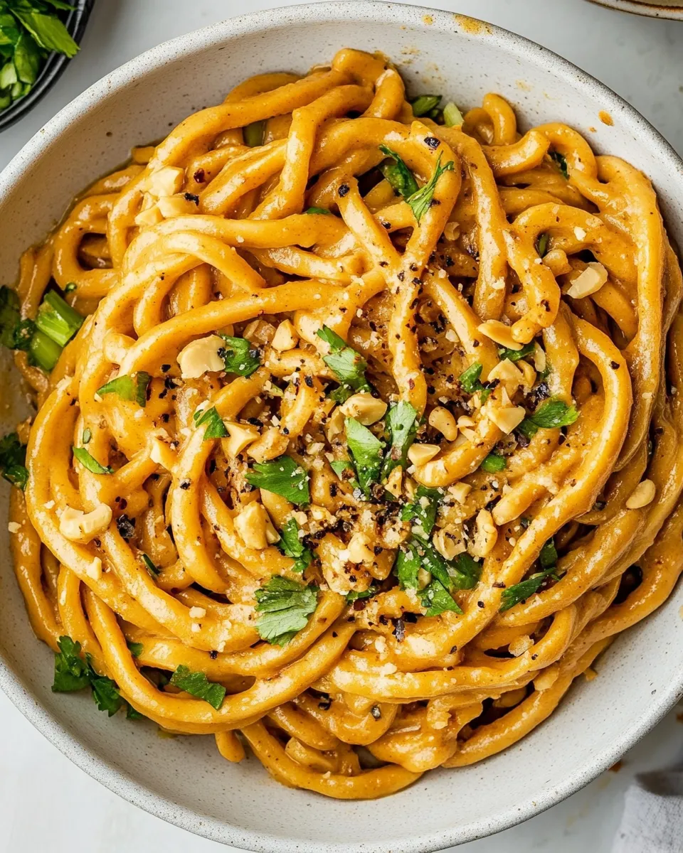 Healthy 10 Minute Peanut Noodles shot