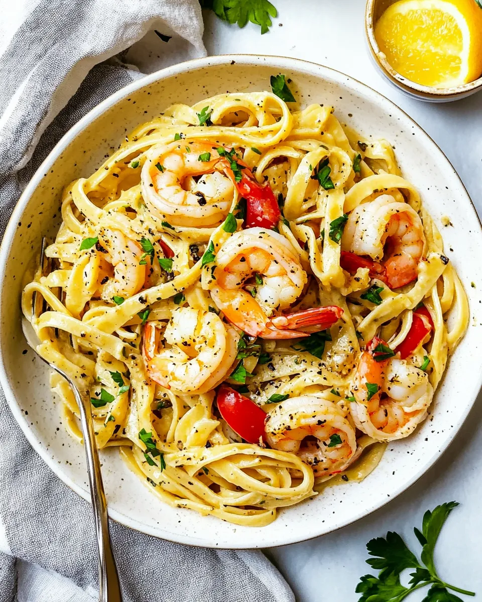 Delicious 20 Minute Shrimp Fettuccine dish photo