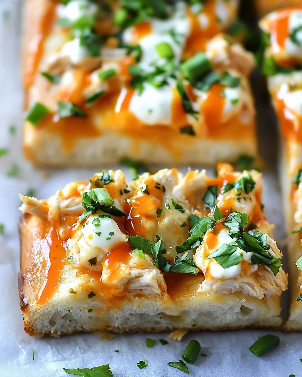 Healthy 30-Minute Buffalo Chicken French Breads. photo