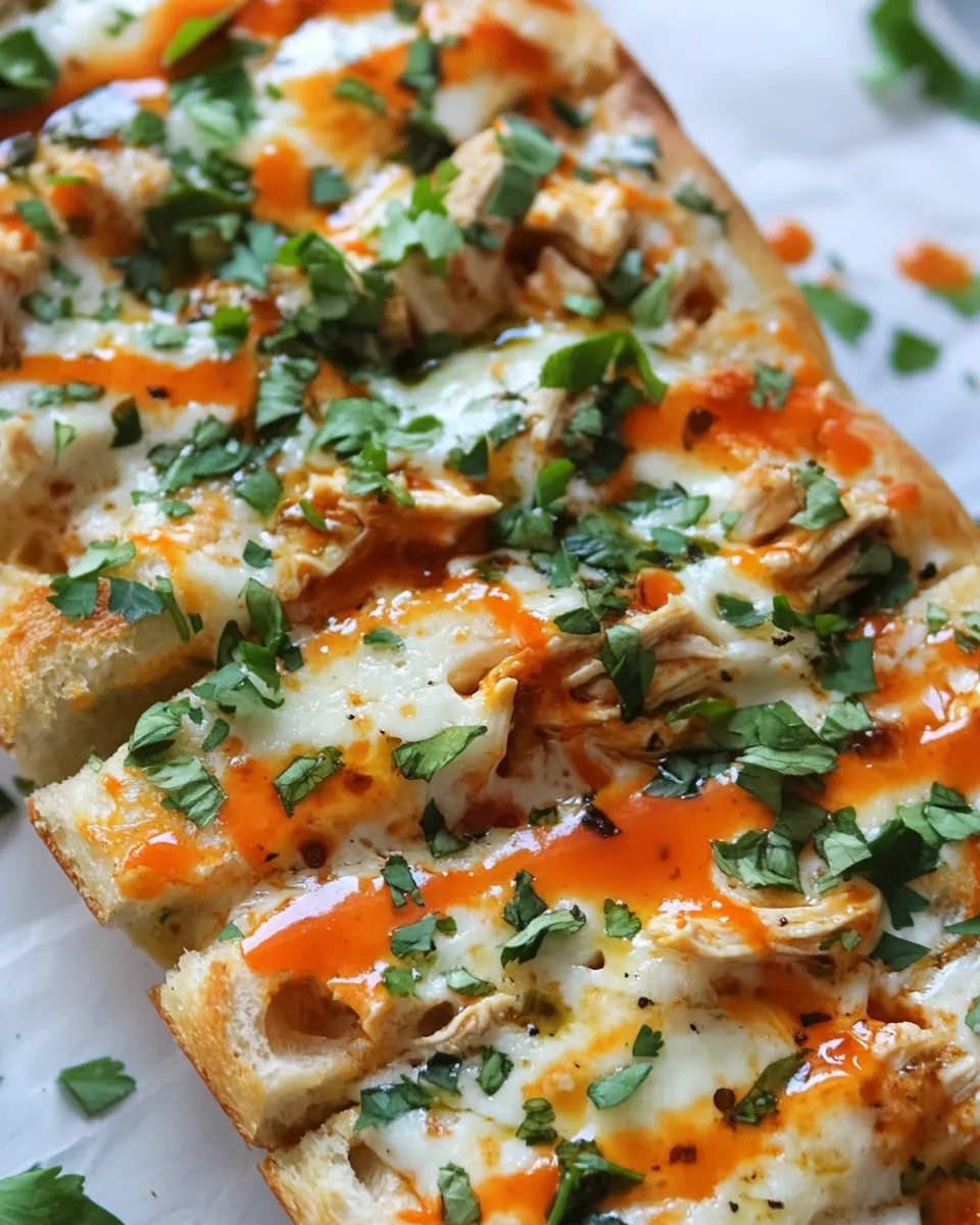 Delicious 30-Minute Buffalo Chicken French Breads. recipe photo