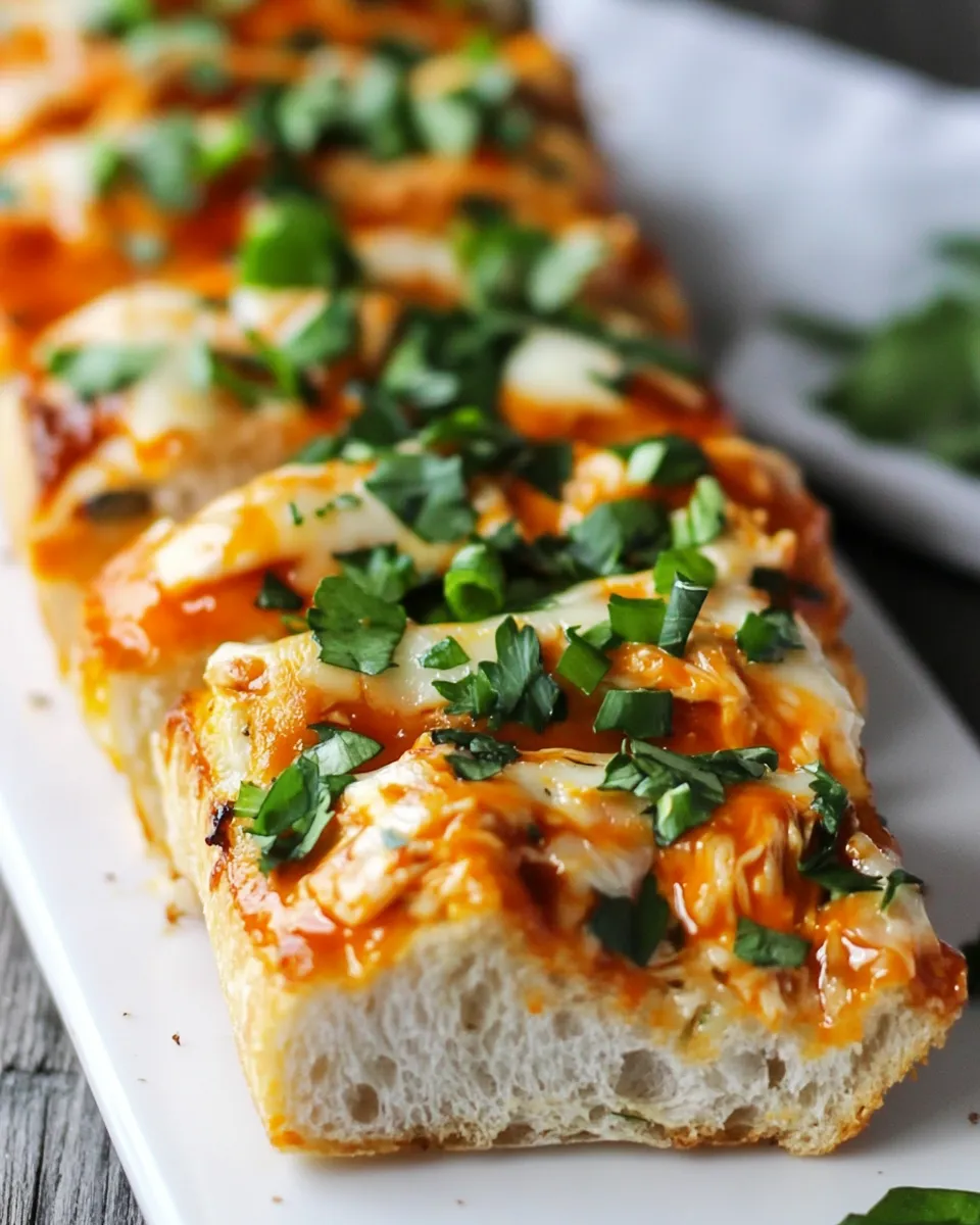 Healthy 30-Minute Buffalo Chicken French Breads. image