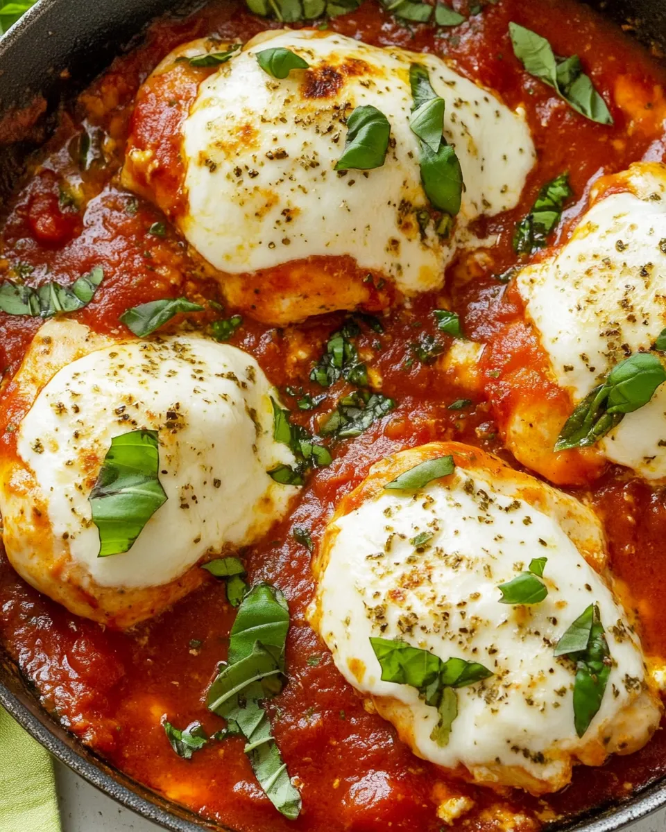 Healthy 30-Minute Mozzarella Chicken Skillet shot