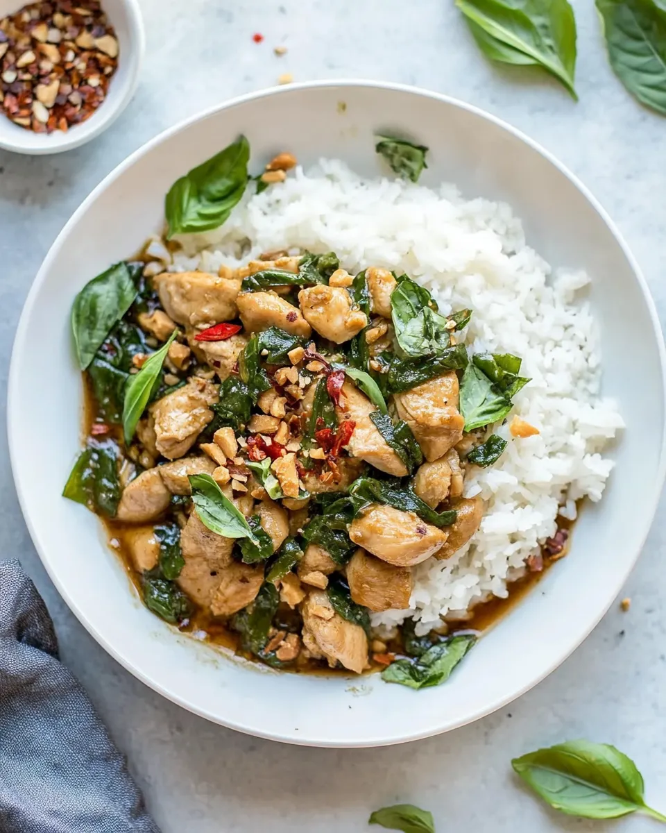 Easy 30-Minute Thai Basil Chicken (Pad Krapow Gai) food shot