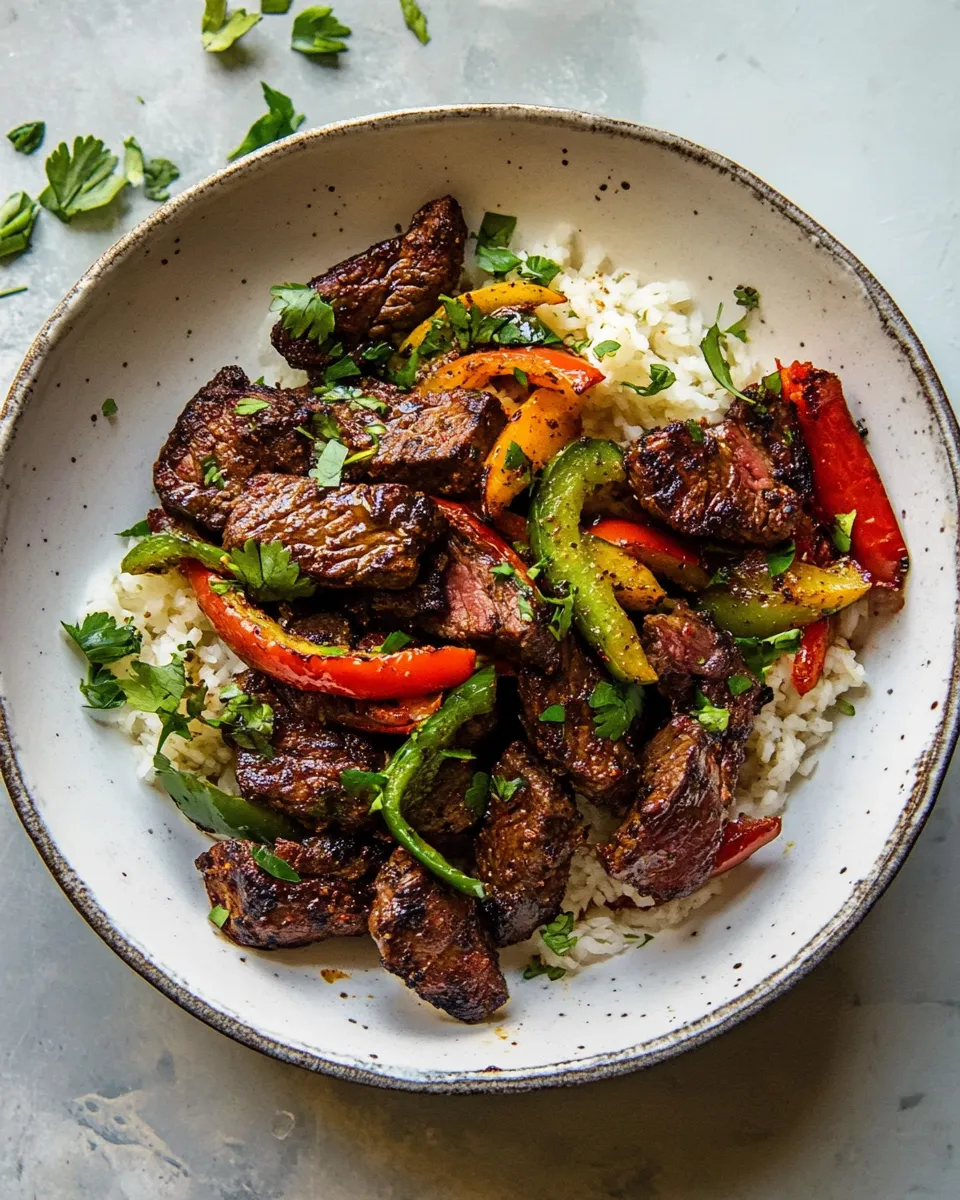 Best 30 Minute Cajun Butter Steak and Peppers. photo