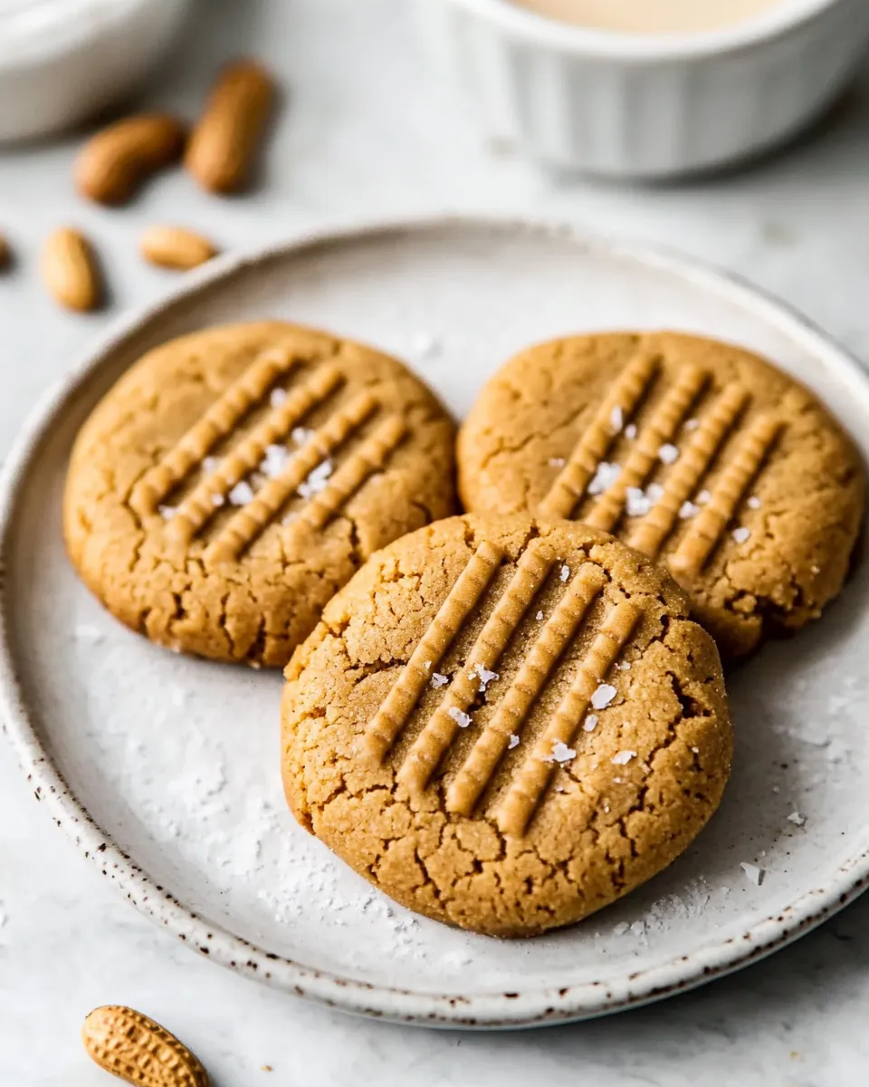 Classic 3 Ingredient Peanut Butter Cookies recipe photo