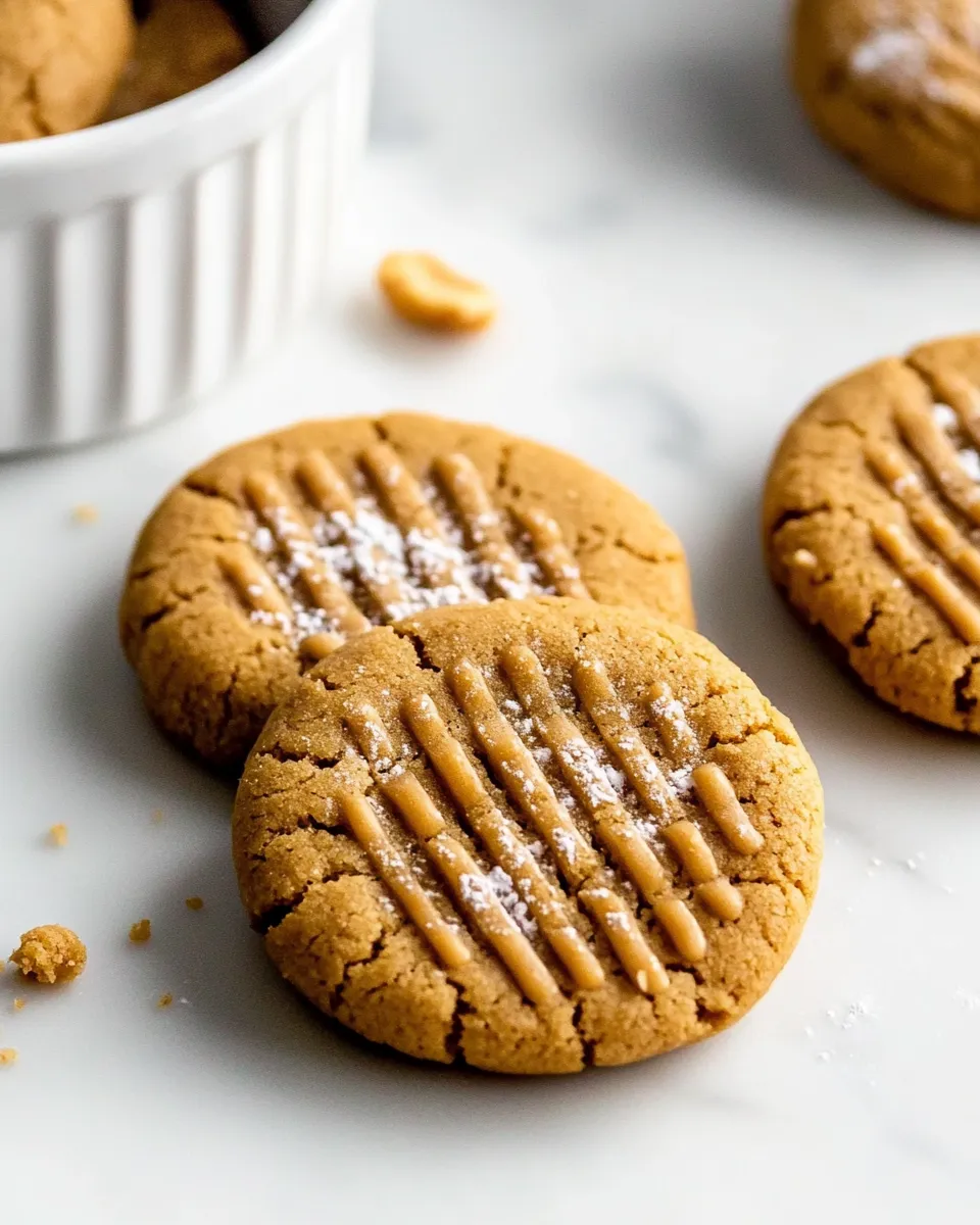 Quick 3 Ingredient Peanut Butter Cookies shot